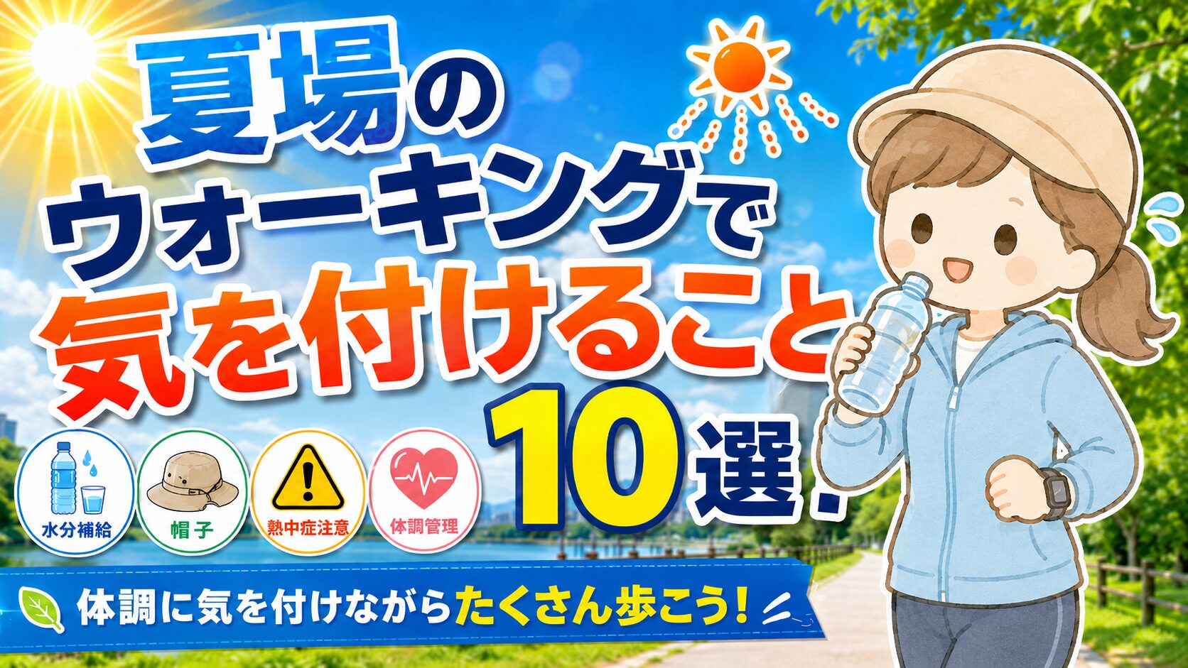 夏場のウォーキングで気を付けること10選！体調に気を付けながらたくさん歩こう！
