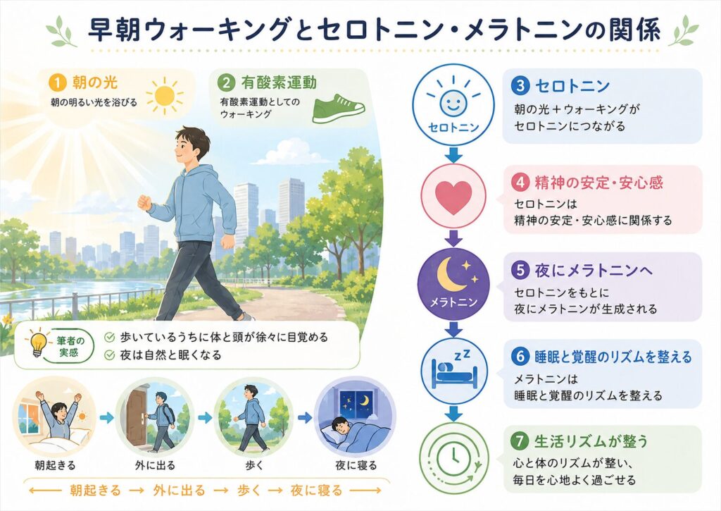 朝のウォーキングと心のリズム